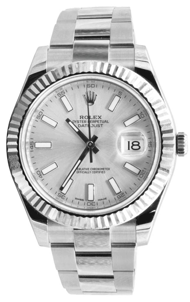 Never worn stainless steel Rolex for sale at Abercrombie Jewelry.