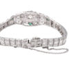 Platinum Art Deco Diamond + Emerald Bracelet - Image 4