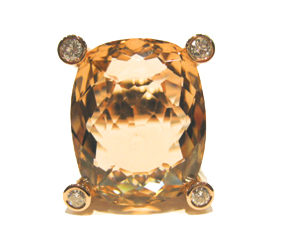 Custom Rose Gold Morganite & Diamond Ring
