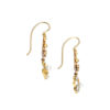 Victorian 14k Yellow Gold Pearl Crescent Earrings - Image 2