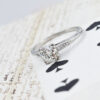 Delicate Platinum Art Deco Engagement Ring - Image 5
