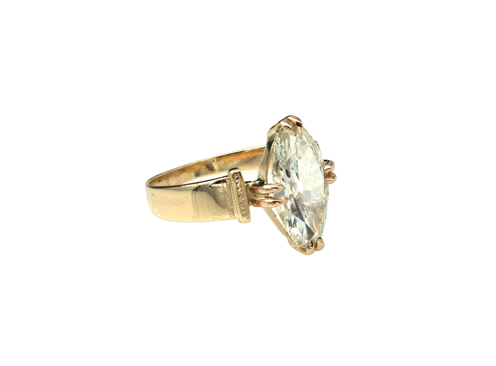 WWI-Era Modified Oval Diamond Ring