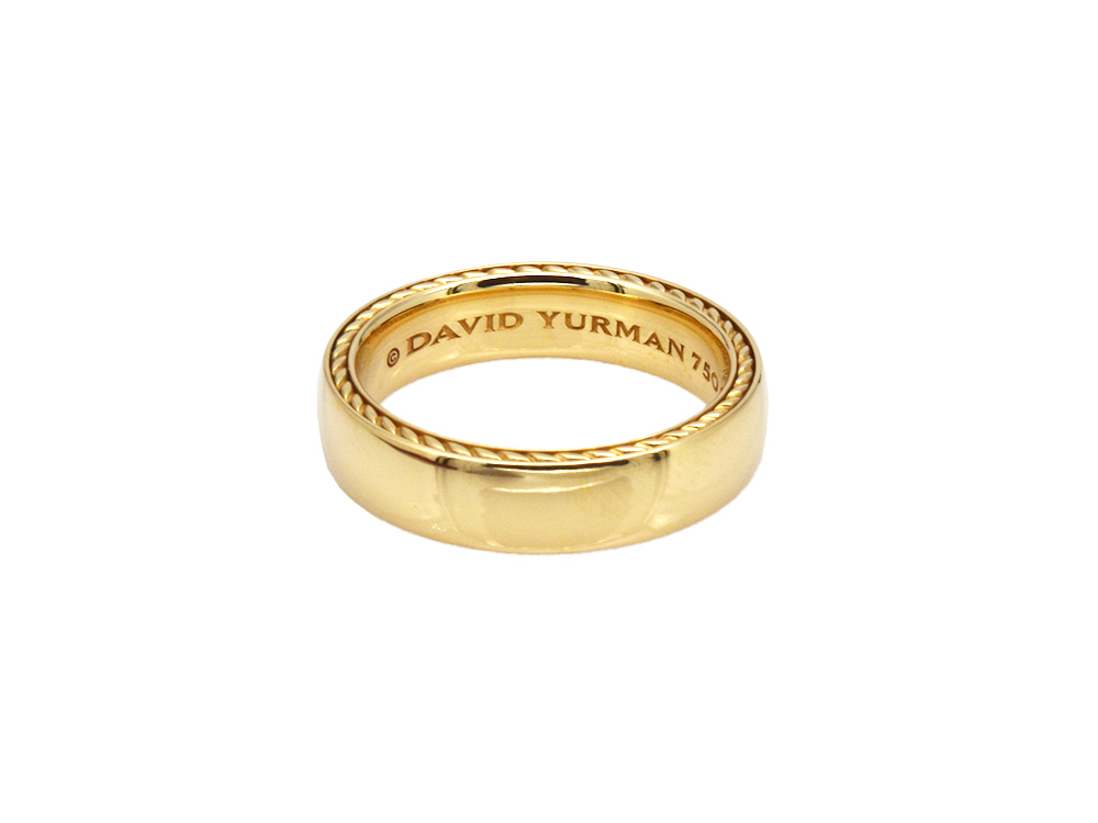 David Yurman Men's Yellow Gold Band