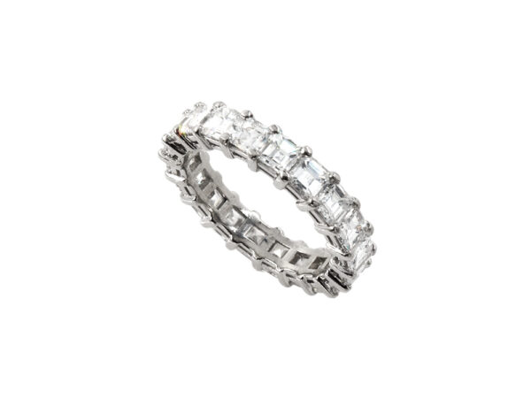 4 Ct Asscher Cut Diamond Eternity Band - Image 2