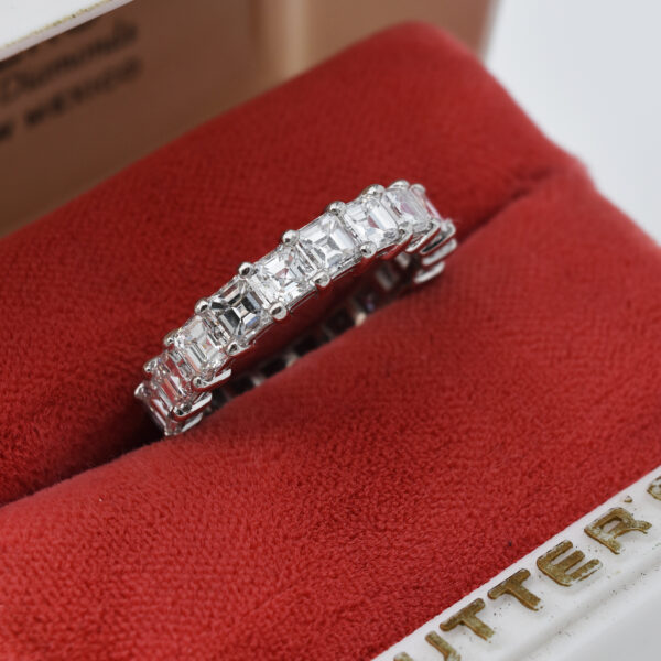 4 Ct Asscher Cut Diamond Eternity Band - Image 3