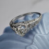 Art Deco Platinum Diamond Engagement Ring - Image 5