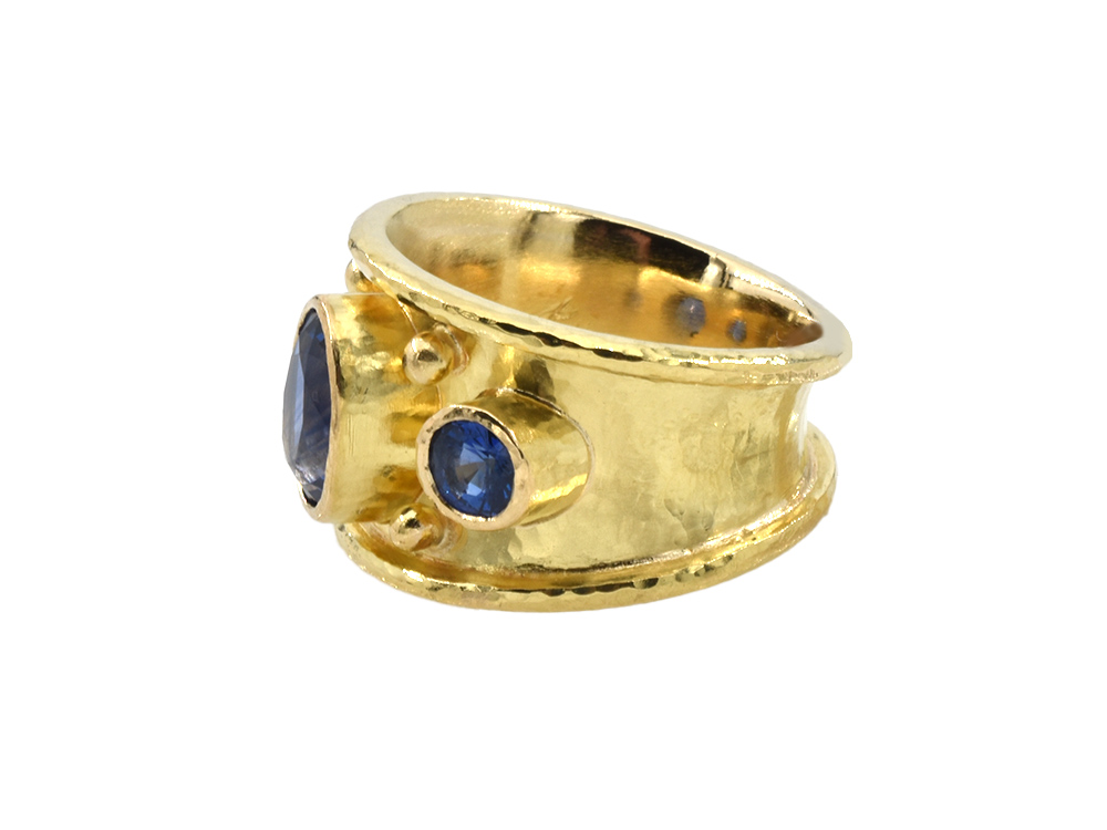 19k Yellow Gold Sapphire Ring