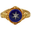 Victorian 21k Yellow Enamel Locket Bracelet