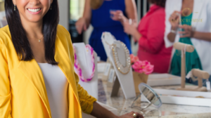 person showcasing jewelry