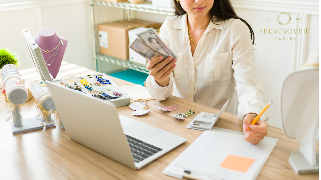 person calculating money