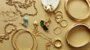 assorted gold plated jewelries