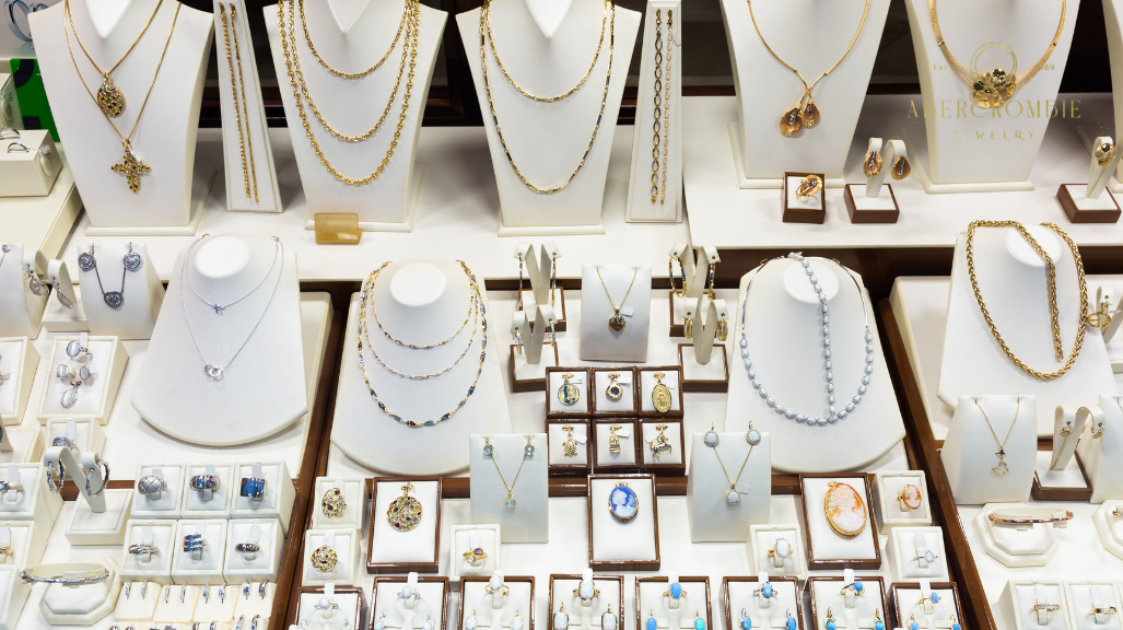 assorted display jewelries 