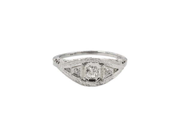 Art Deco Three-Stone Ring