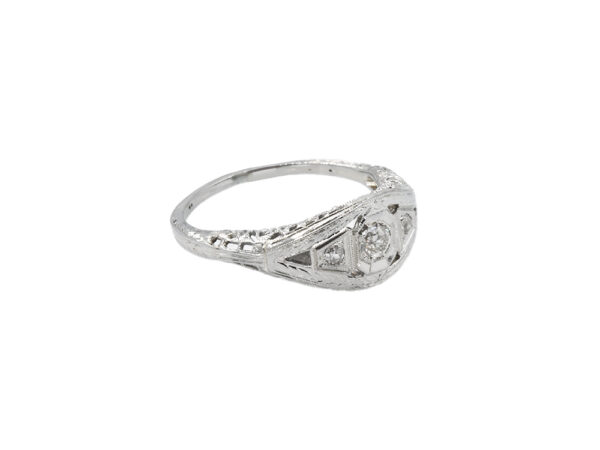 Art Deco Three-Stone Ring - Image 3