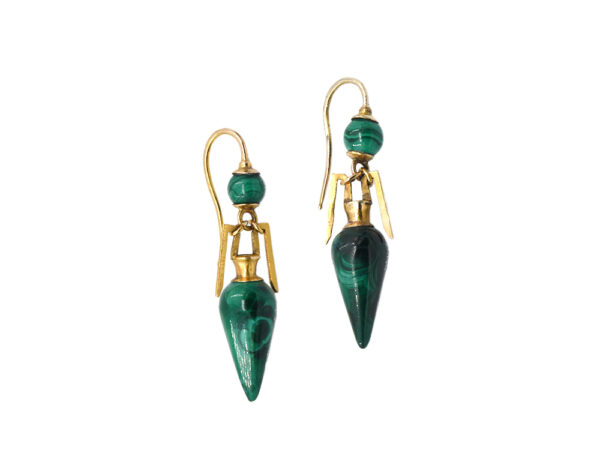 Victorian Malachite Earrings - Image 2