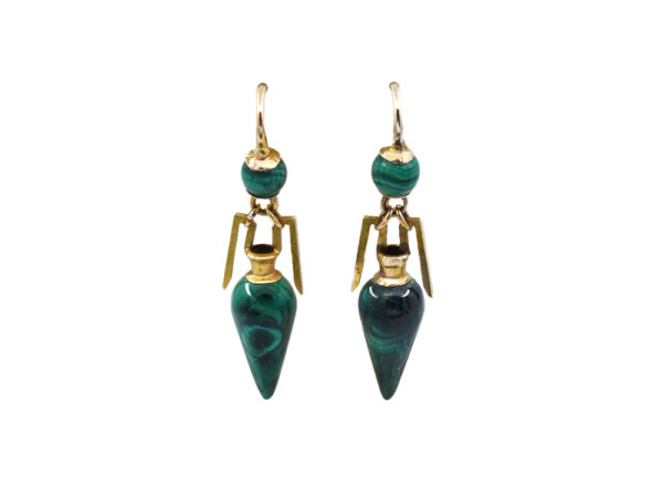 Victorian Malachite Earrings