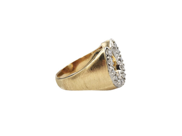 10k Gold Diamond Horseshoe Ring - Image 3