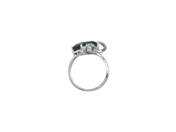 Retro Tourmaline + Diamond Ring - Image 3