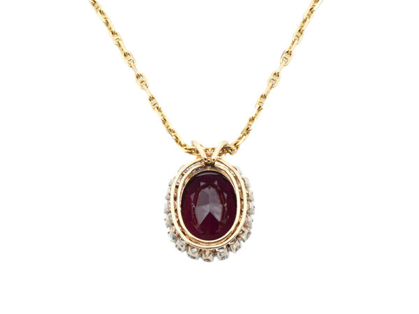 24 Carat Rhodolite Garnet + Diamond Pendant - Image 3