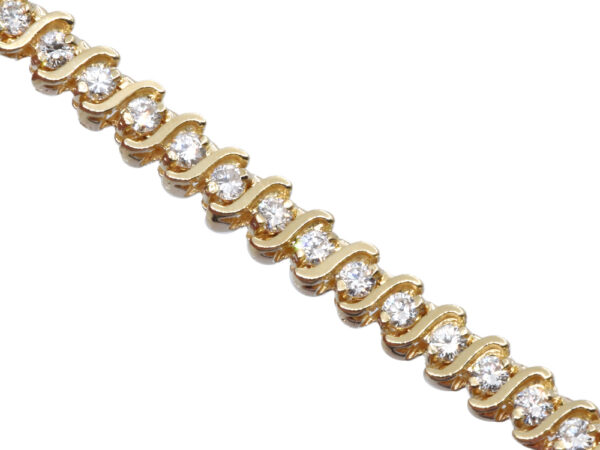 Pristine Diamond S-Link Tennis Bracelet - Image 2