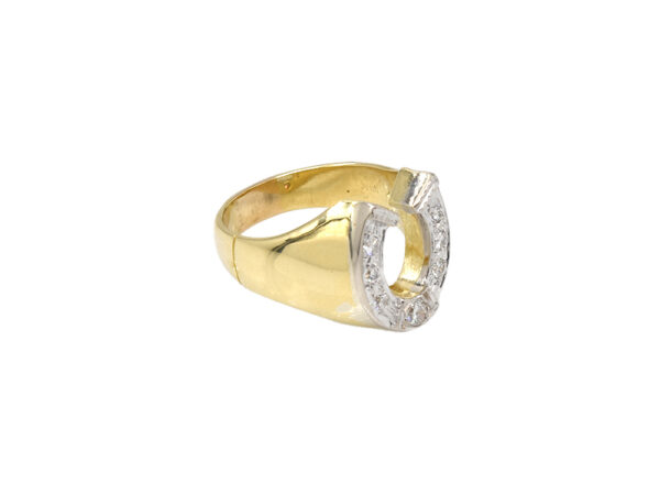 Vintage Two-Tone Horseshoe Ring - Image 2