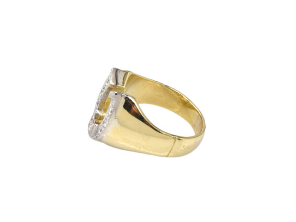 Vintage Two-Tone Horseshoe Ring - Image 3