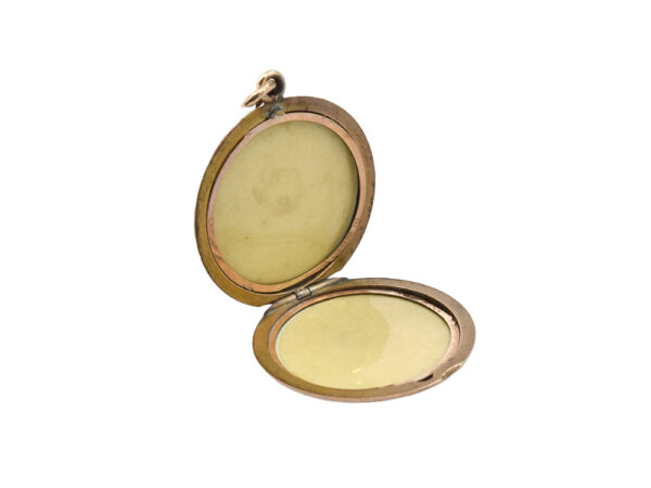 Gold Fill Crescent Moon Locket - Image 2