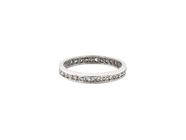 Deco Platinum Wedding Band