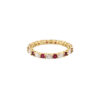 Alternating Ruby and Diamond Band