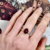 Victorian Garnet + Diamond Ring - Image 5