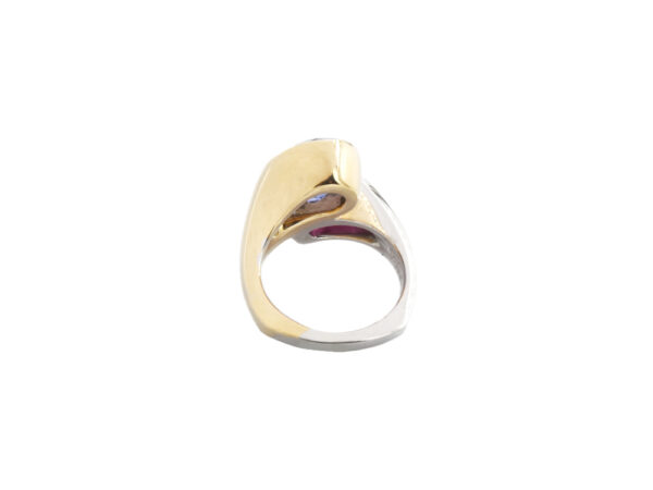 Two-Tone Tanzanite + Amethyst Cocktail Ring - Image 4