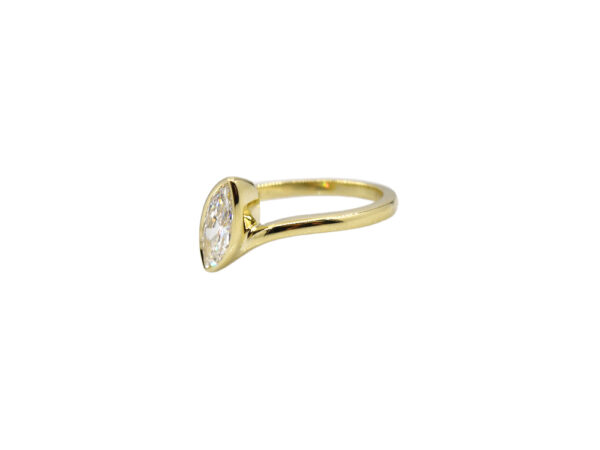 Bypass-Style Marquise Diamond Ring - Image 2