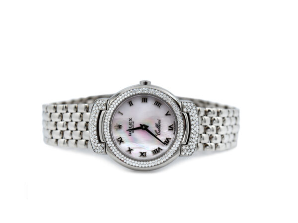 18k White Gold Rolex Cellini Wristwatch