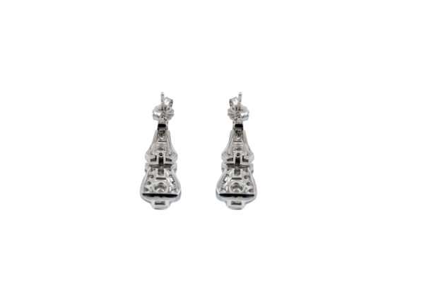 Vintage Diamond Watch Link Earrings - Image 2