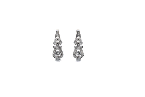 Vintage Diamond Watch Link Earrings