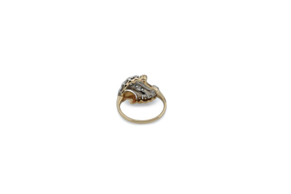 Two-Tone Mid-Century Diamond Ring - Image 4