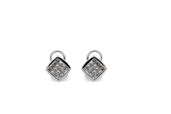 Invisible Set Diamond Earrings