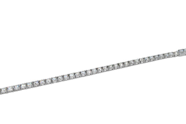 14k White Gold 8.75 Ct Tennis Bracelet - Image 2