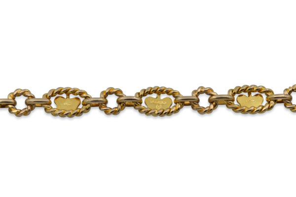 9k Gold Vintage Crown Bracelet - Image 3