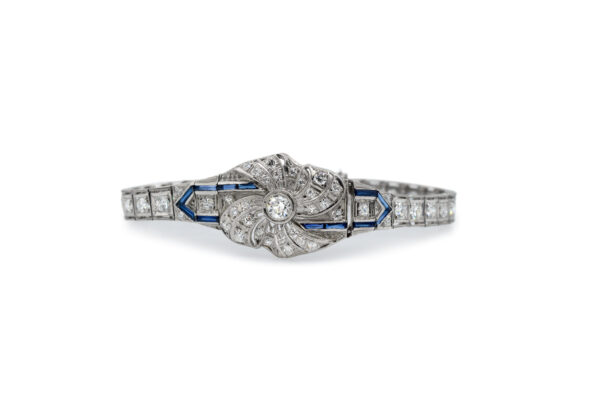Art Deco Sapphire + Diamond Bracelet