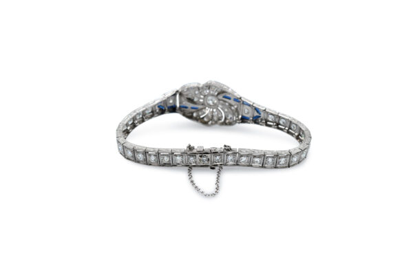 Art Deco Sapphire + Diamond Bracelet - Image 2