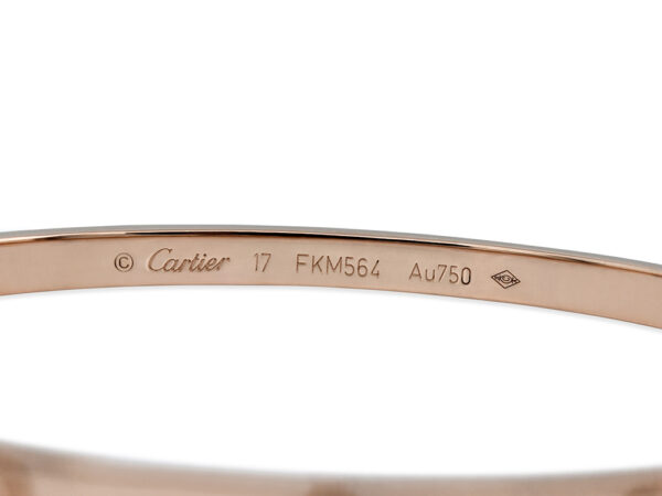 Rose Gold Cartier Mini Love Bangle - Image 2