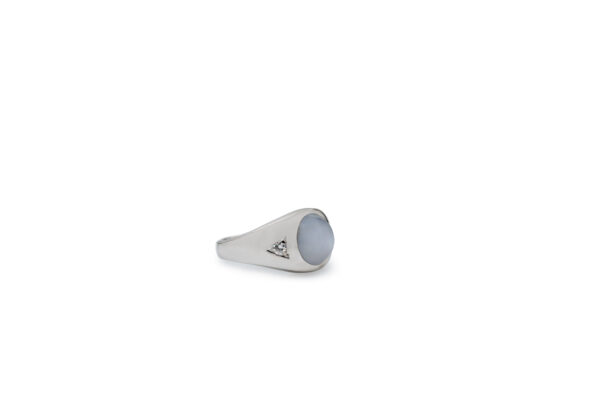 Natural Star Sapphire + Diamond Ring - Image 3