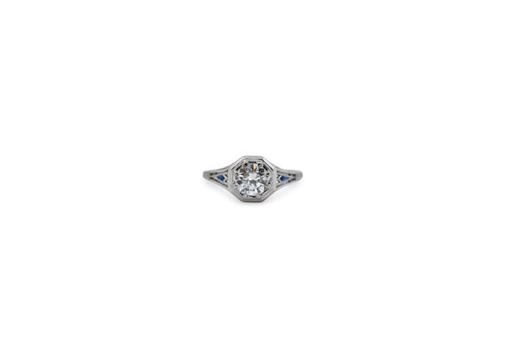 Deco-Style Diamond Engagement Ring