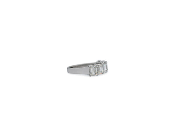6 Carat Emerald Cut Diamond Band - Image 3