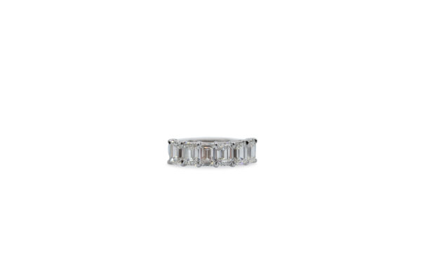 6 Carat Emerald Cut Diamond Band