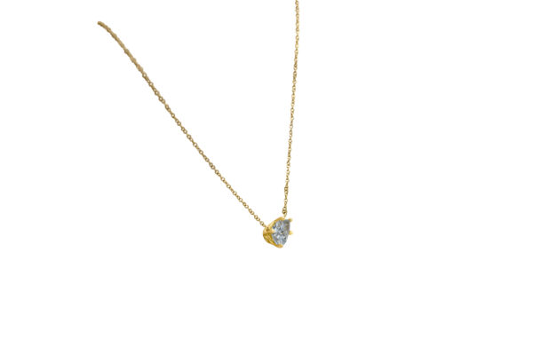 Asymmetrical Pear-Shaped Diamond Necklace - Image 2