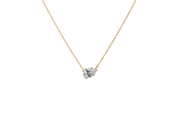 Asymmetrical Pear-Shaped Diamond Necklace