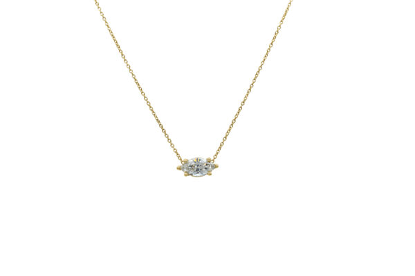 Marquise-Diamond Pendant Necklace