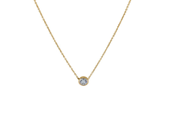 Rose Gold Diamond Solitaire Necklace